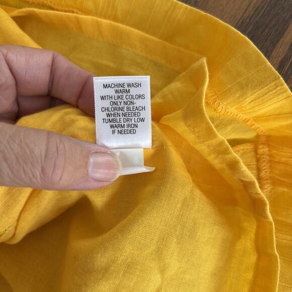 apt 9 NWT women’s babydoll yellow shirt large - Picture 9 of 9